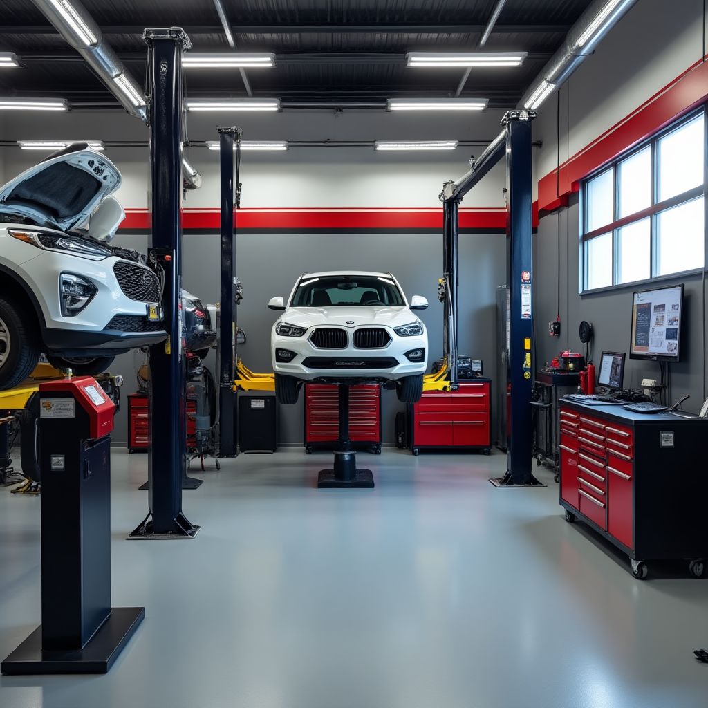 Specializované pracoviště pro práci s brzdami a podvozky