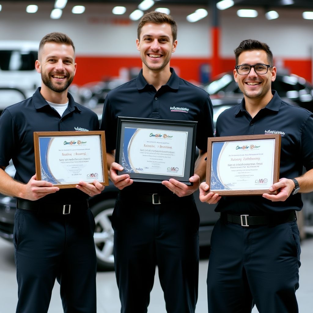 Profesionální tým automechaniků s certifikáty a oceněními